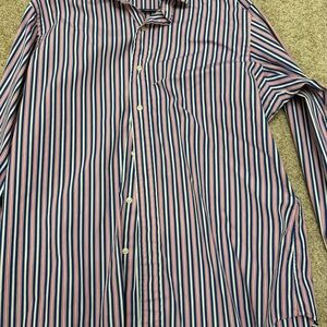 Polo by Ralph Lauren Men's Classic Fit Striped Shirt - Blue and Red